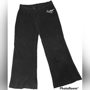 🌷🪻🌺Aeropastale Retro Wide Leg Sweats. 1987 graphic on left hip. M, Black🪻🌷